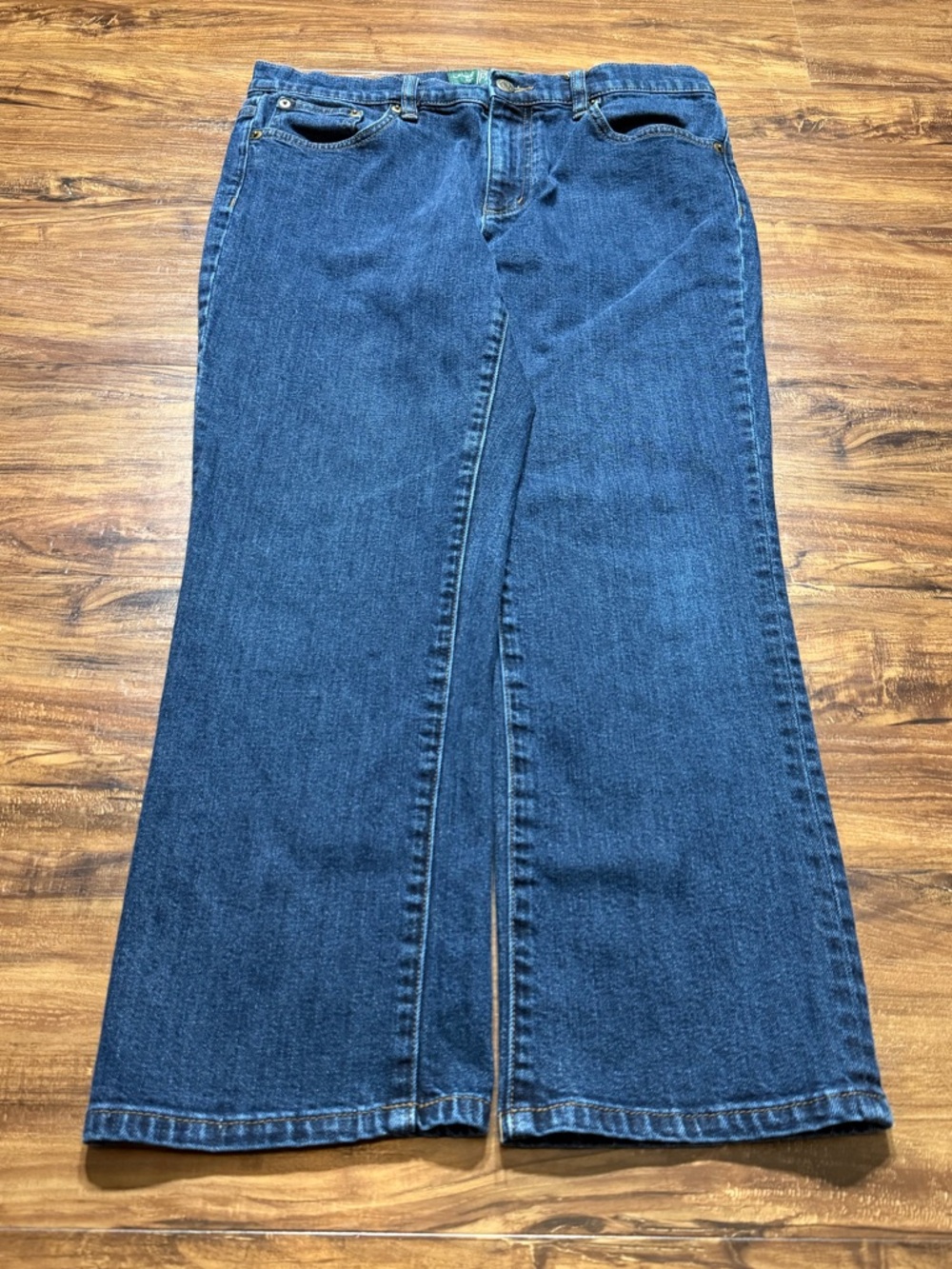 Lauren Ralph Lauren Jeans Co. Wide Leg Flare Size 12P Petite Medium Wash LRL